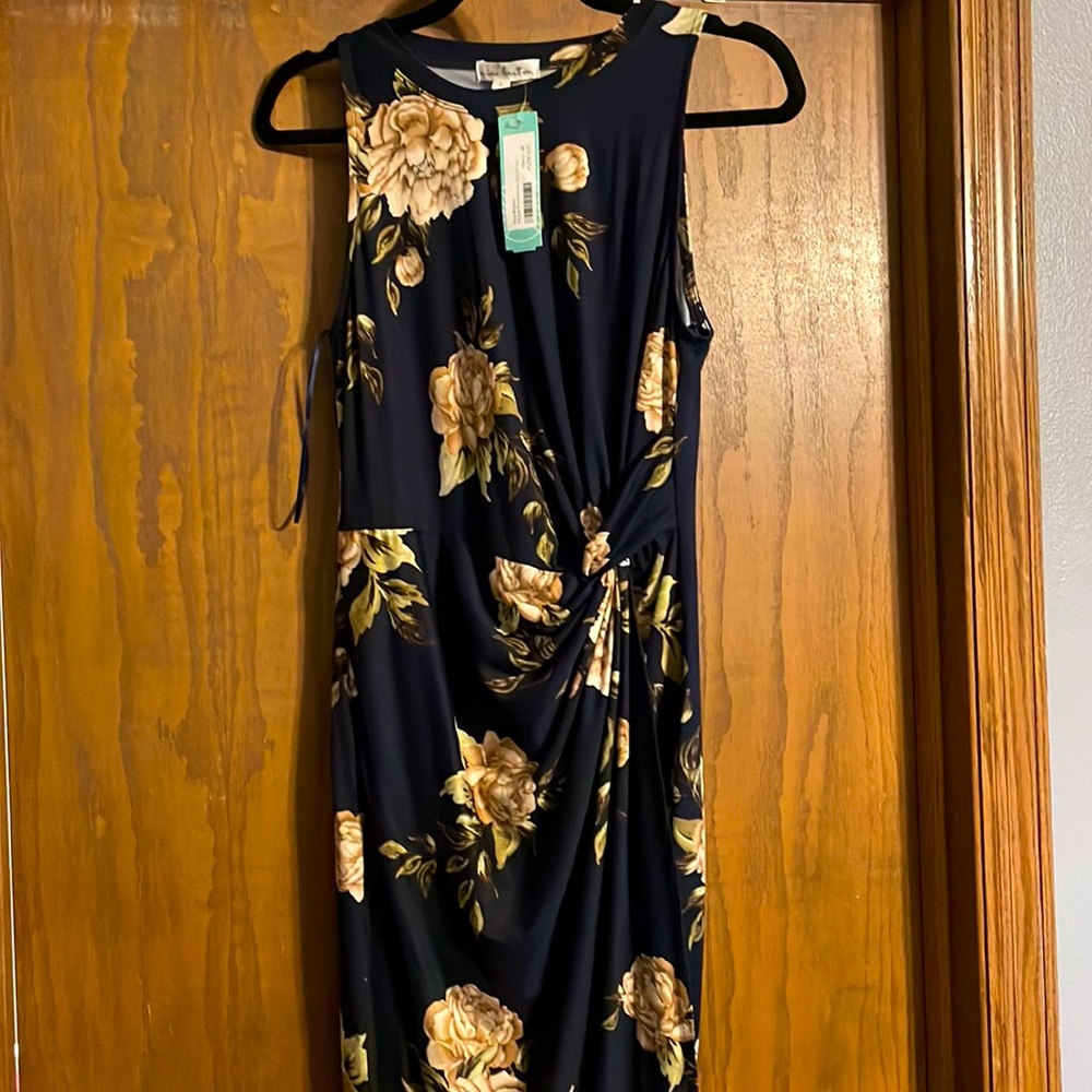 Brand New with tags Nine Britton Floral Asymmetrical Dress.  Size Medium.